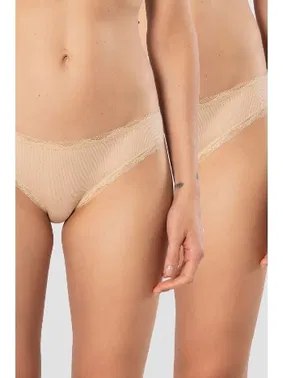 Türen 2li Dantelli Likralı Ribana Bikini Kadın Külot Türen 928