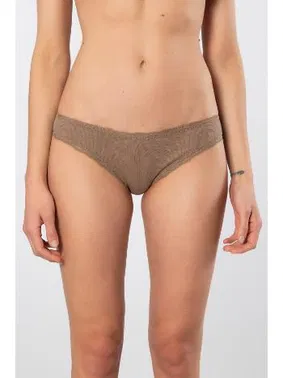 Türen Kadın Likralı Ribana Dantelli Bikini Külot 2li Paket Türen 928/Vizon - Alternatif Görünüm