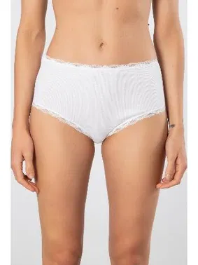 Türen Yüksel Bel Likralı Ribana Dantelli 2li Kadın Külot Türen 929 - Alternatif Görünüm