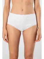 Yüksel Bel Likralı Ribana Dantelli 2li Kadın Külot Türen 929 Beyaz detay görünüm