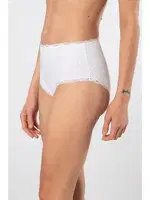 Yüksel Bel Likralı Ribana Dantelli 2li Kadın Külot Türen 929 Beyaz farklı açı