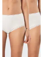 Yüksel Bel Likralı Ribana Dantelli Kadın Külot 2li Türen 929