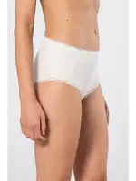 Yüksel Bel Likralı Ribana Dantelli Kadın Külot 2li Türen 929 Ekru farklı açı