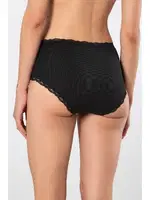 Likralı 2li Ribana Dantelli Yüksel Bel Kadın Külot Türen 929 Siyah görsel 4