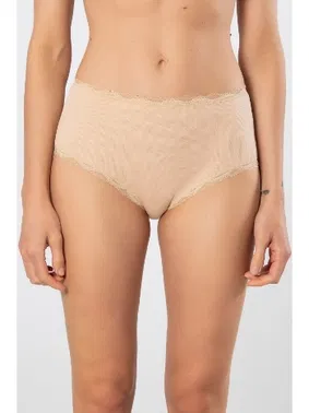 Türen Likralı Ribana Dantelli Yüksel Bel Kadın Külot 2li Türen 929 - Alternatif Görünüm