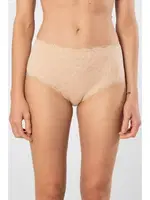 Likralı Ribana Dantelli Yüksel Bel Kadın Külot 2li Türen 929 Ten detay görünüm