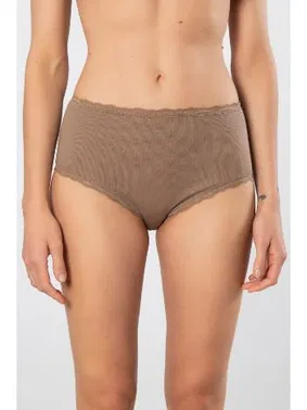 Türen Dantelli Likralı Ribana Yüksel Bel Kadın Külot 2li Türen 929 - Alternatif Görünüm