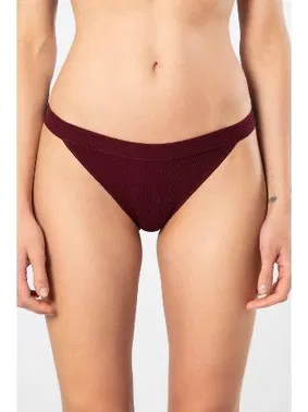 Türen Bordo Likralı Ribana Geniş Lastikli Kadın Külot 2li Paket Türen 931 - Alternatif Görünüm