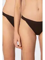 Likralı Ribana Kadın Kahverengi Tanga 2li Türen 931