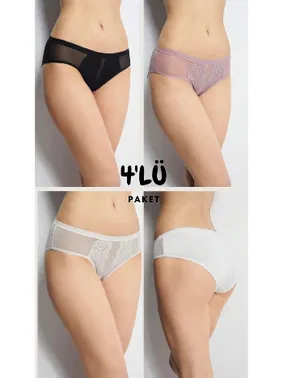 Confeo Kadın Midi Bato Külot 4 Lü Paket Confeo C804-509