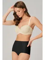 Kadın Mikro Kumaş Lazer Kesim Paça Külot Korse 2852 Siyah farklı açı