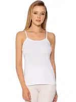 Ribana İp Askı Düz Biye Kadın Atlet Gümüş 3008 - 6 Adet Beyaz