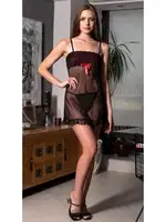 Kadın Siyah Tül Gecelik Nathalie T-2005 Siyah farklı açı