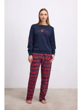 Anıl Kadın Uzun Kol Sweatshirt Pijama Takımı Anıl 11579
