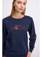 Kadın Uzun Kol Sweatshirt Pijama Takımı Anıl 11579 Lacivert detay görünüm