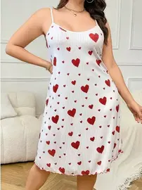 Lily Bianca Kalp Desenli Askılı Uzun Kadın Gecelik Lily Bianca 13042