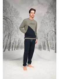 Doreanse Kanguru Cepli Uzun Kollu Önü Yazılı Erkek Pijama Takım Doreanse 26K4607