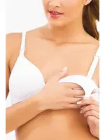 Kaplı Pamuklu Emzirme Sütyeni İmer 2245 Beyaz