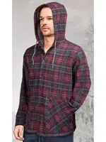 Kapüşonlu Uzun Kollu Cepli Erkek Gömlek  Doreanse 4616 Bordo