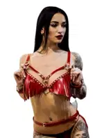 Kelepçeli Fantezi Harness MissisX 2163 Kırmızı detay görünüm