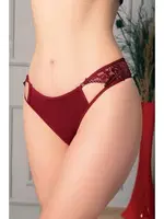 Kenarları Dantelli Bordo Seksi Kadın Külot NightLight 9169-2 Bordo