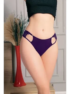 NightLight Kenarları Dantelli Lacivert Seksi Kadın Külot NightLight 9169-4