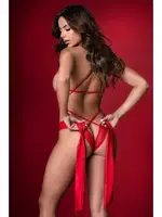 Kırmızı Arkası Kurdelalı Fantezi Body Loomerie 538 Loomerie 538 Kırmızı farklı açı