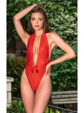 Nathalie Kırmızı Dantel Detaylı Babydoll Nathalie T-7002