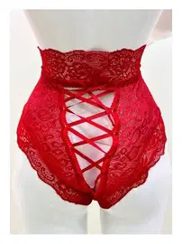 Sistina Kırmızı Dantelli Yüksek Bel Külot Sistina Venüs-K1011