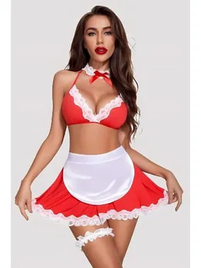 missisX Kırmızı Hİzmetçi Kostüm missisX 50130