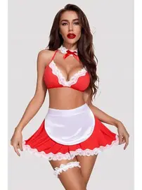 missisX Kırmızı Hİzmetçi Kostüm missisX 50130
