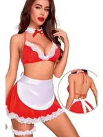 Kırmızı Hİzmetçi Kostüm missisX 50130 Kırmızı görsel 4