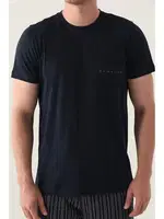 Kısa Kollu Yuvarlak Yaka Çizgili Erkek Pijama Takımı Arnetta 3011-S Lacivert görsel 4