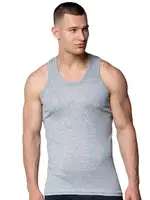 Klasik Erkek Ribana Atlet Gri 6lı Gümüş 4004 - 6 Adet Gri