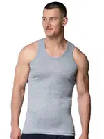 Klasik Erkek Ribana Atlet Gri 6lı Gümüş 4004 - 6 Adet Gri detay görünüm