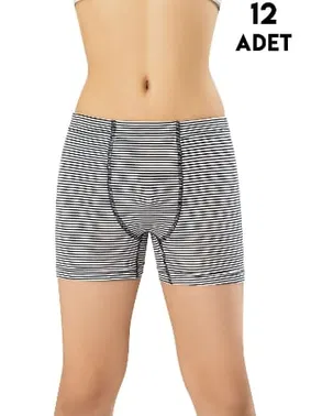 Kota Baskılı Erkek Çocuk Boxer 12'li Kota 1027