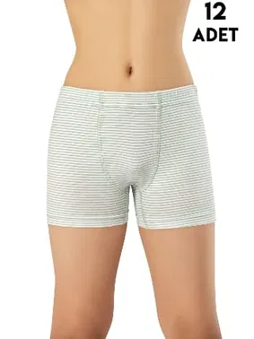 Kota Baskılı Erkek Çocuk Boxer 12'li Kota 1027 - Alternatif Görünüm