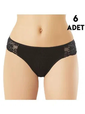 Kota Kaşkorse Dantelli Kadın Külot 6'lı Kota 5025 - Alternatif Görünüm