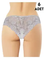 Kaşkorse Dantelli Kadın Külot 6'lı Kota 5025 farklı açı