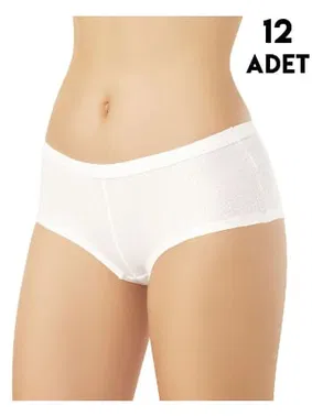 Kota Ribana Parçalı Raporlu Kadın Külot 12'li Kota 5030