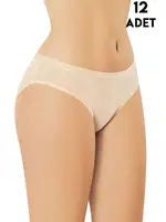 Bambu Kadın Bikini Külot 12'li Kota 5100 Ten
