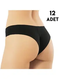 Kota Arkası Çift Katlı Modal Kadın Bikini Külot 12'li Kota 5103