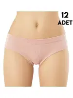 Modal Biye Detaylı String Kadın Bikini Külot 12'li Kota 5104 farklı açı