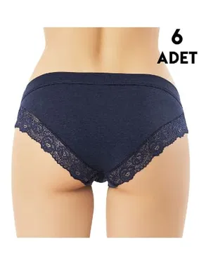 Kota Dantelli Biyeli Modal Kadın Bikini Külot 6'lı Kota 5106