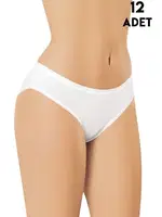 2'li Modal Kadın Bikini Külot Kota 5113 Beyaz
