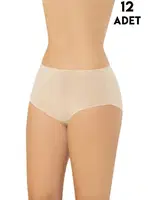 Yüksek Belli Modal Kadın Külot 12'li Kota 5114 Ten