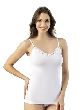 Kota İp Askılı Yakası Dantelli 6'lı Kadın Atlet Kota 6037 - Alternatif Görünüm