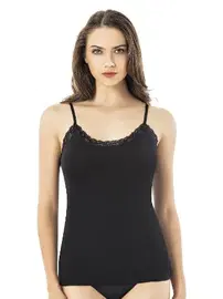 Kota Ayarlı Askılı Dantel Detaylı Modal Bayan Atlet Kota 6604