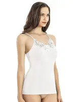 V Yaka Dantelli Modal Bayan Atlet Kota 6605 Beyaz detay görünüm