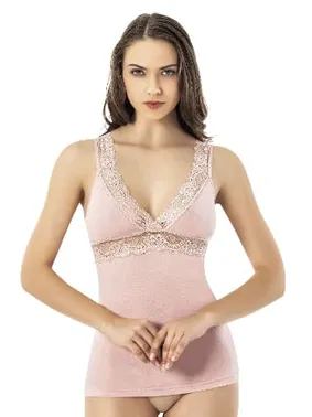 Kota Kalın Dantelli Askılı Modal Kadın Atlet Kota 6607  - Alternatif Görünüm